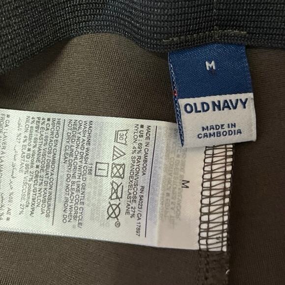 Old Navy Brown Tan High Waist Stretch Pull On Flare Boot Cut Trousers Pants M - Picture 4 of 4